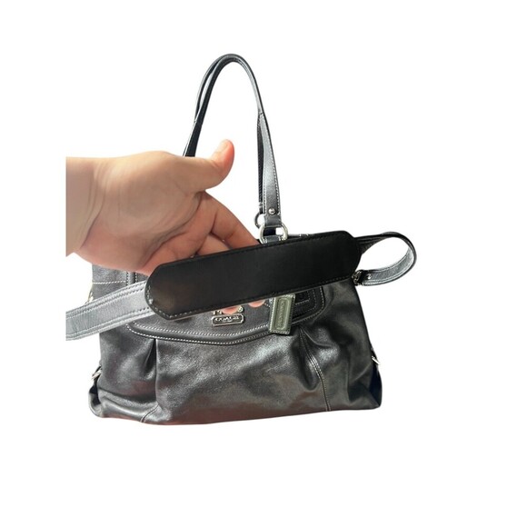 Coach 12937 Madison Sabrina Satchel – Black Leather Convertible Shoulder Bag - Picture 6 of 14